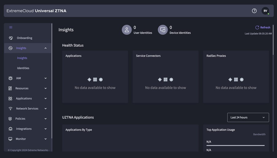 UZTNA Home Screen